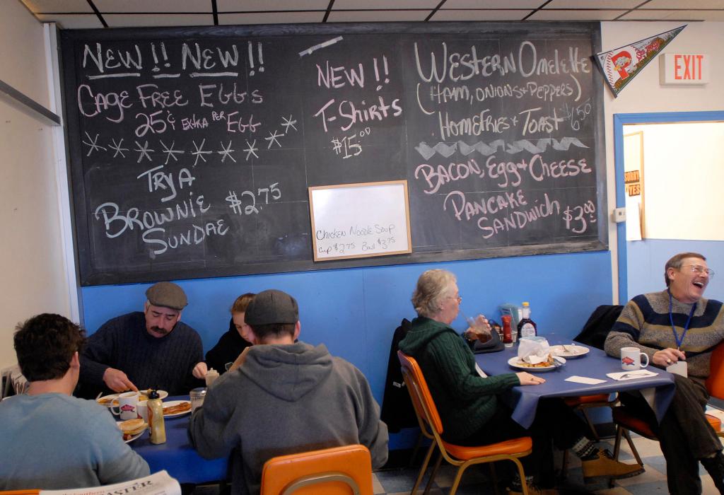 Diners enjoy the food and camaraderie at Uncle Andy's in Portland.