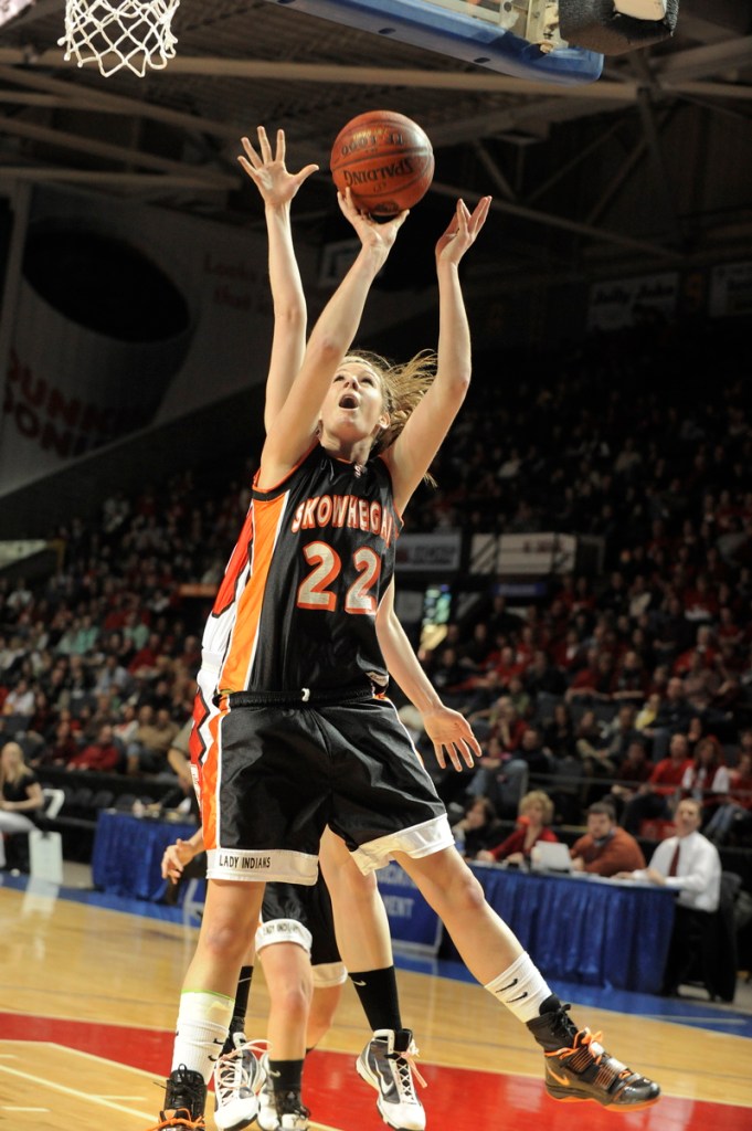 Mackenzie Smith of Skowhegan goes up for a basket.