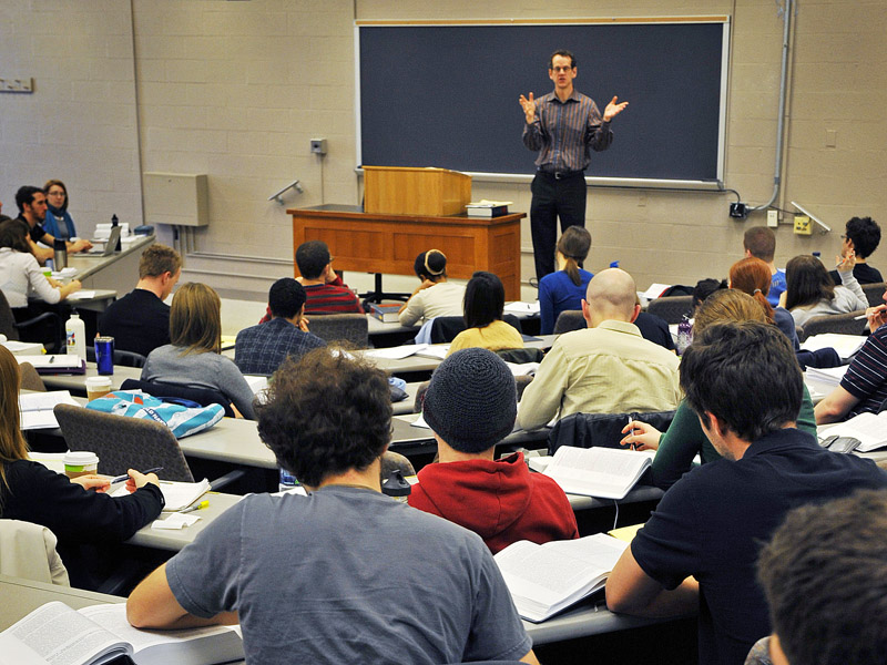 David Cole of Georgetown Law School has banned laptops for most of his students. A laptop, he argues, "is like putting on every student&apos;s desk . . . five different magazines, several television shows, some shopping opportunities and a phone . . ."