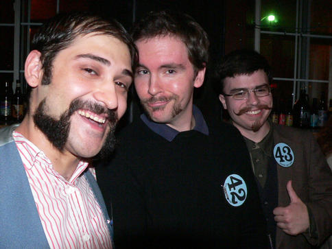 Contestants in last year’s Stache Pag display varying styles of facial hair. Men and women compete in this year’s pageant on Friday at Empire Dine and Dance in Portland.