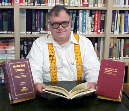 The late Randall Gross is pictured working at his beloved Waldoboro Public Library, where he wiled away his days doing research and helping patrons weekly.