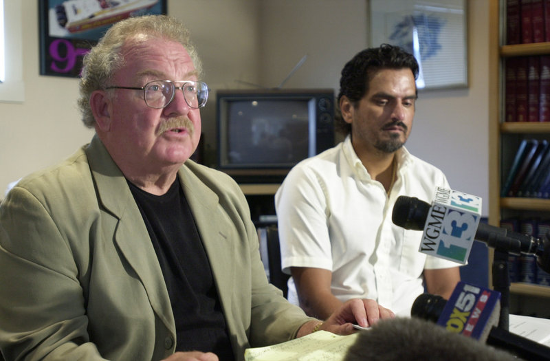 Defense attorney Dan Lilley, left, said the prosecution’s evidence doesn’t stack up. The district attorney, he said, “deserves the John Grisham fiction award” for her account of the incident. Lilley said it was key that the first police officer on the scene saw someone downstairs in the house, supporting Dolloff’s report of an intruder.