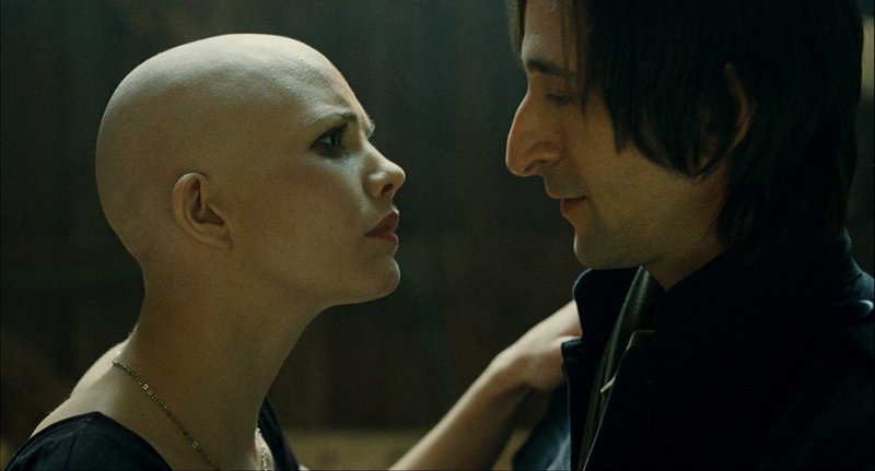 Delphine Chaneac and Adrien Brody in "Splice."