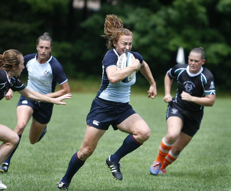 Ashley English, 33, the captain, teaches in Oakland, Calif. Team members work as well as play rugby.