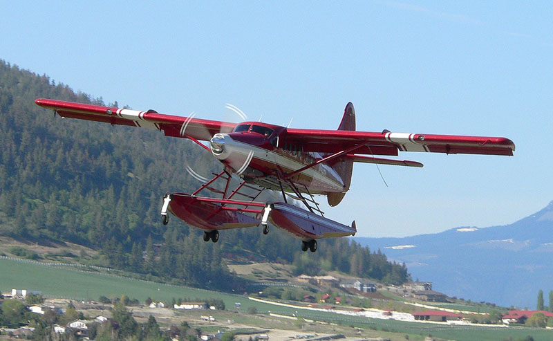 This is a 2005 photo of an aircraft believed to be the one that crashed with former U.S. Sen. Ted Stevens and eight others on board.