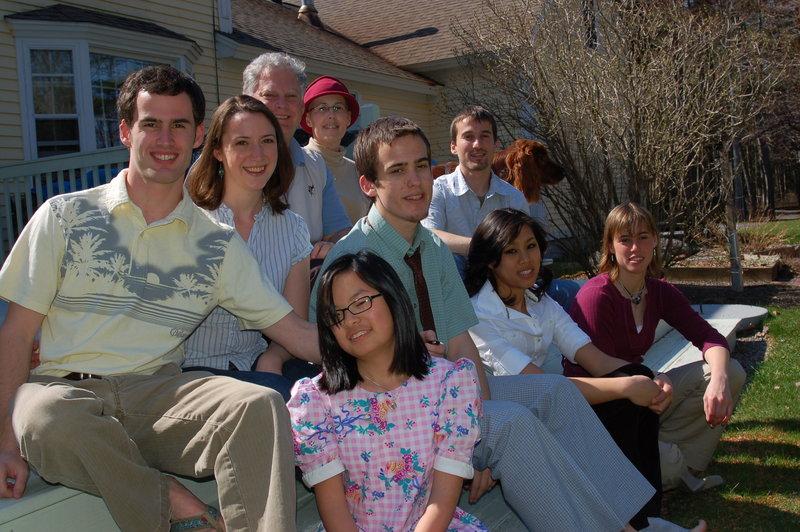 Patty Yellis and her husband, Mark, both in back center, are pictured in a family photo with their children, from left, Nathanael, daughter-in-law Rebekah, Anna, Matthew, Andrew, Elizabeth and Bethany.