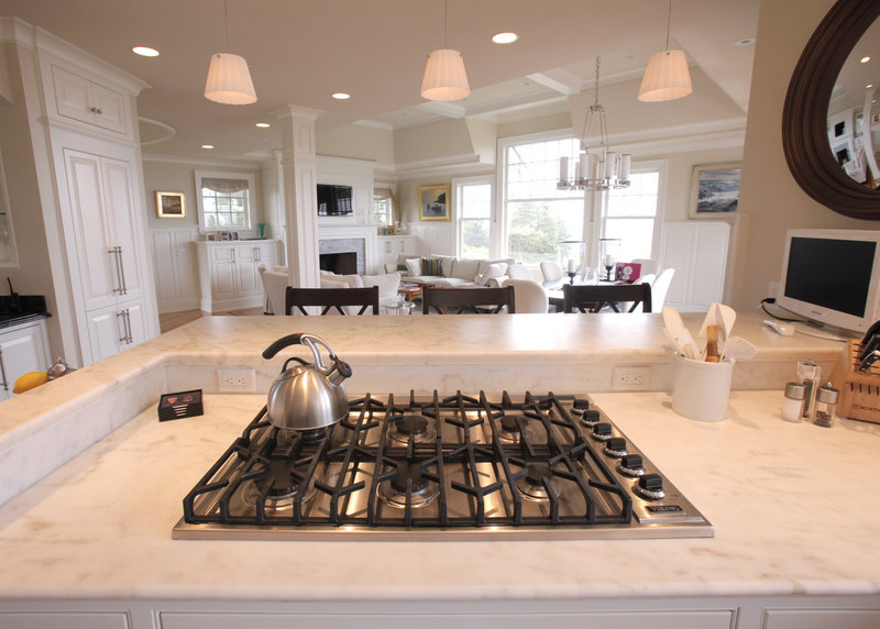 Julie Emerson went with a white color scheme in her kitchen because "you can do anything with white."