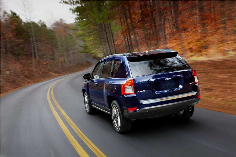 Changes to the rear of the Compass include a new fascia, spoiler and LED taillights.