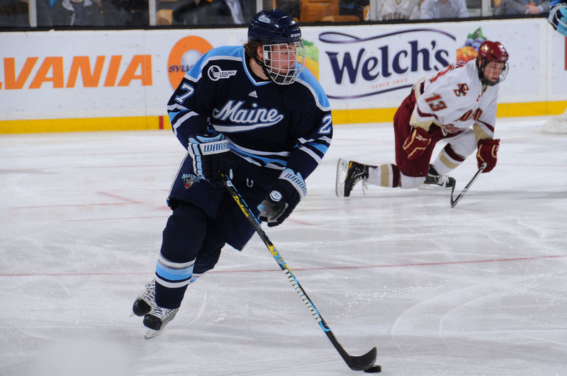 Will O’Neill’s return following a knee injury gives the Black Bears’ power-play unit a much-needed boost as they head into the thick of their Hockey East schedule with a game today at Merrimack.