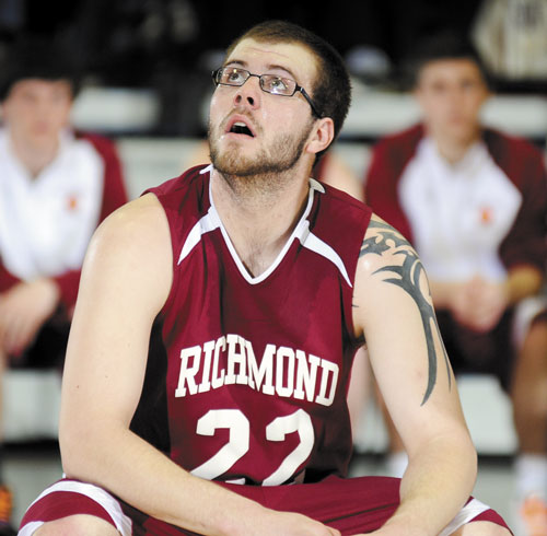 BIG WEEK: Richmond High School’s Kyle O’Brien averaged 17 points and 15 rebounds last week during the Western Maine Class D tournament and was named the outstanding player of the tournament.