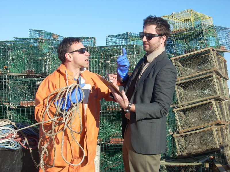 Hal Cohen and Andrew Sawyer in “The Last Fish in the Sea”