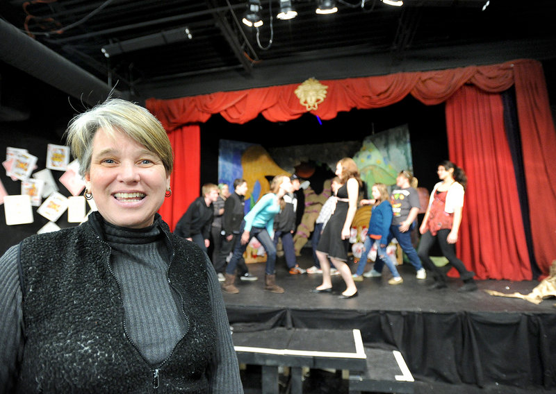 Ronda Verges directs kids at the Academy of Developing Artists in Biddeford, which she founded in memory of her son, who died in 2005.