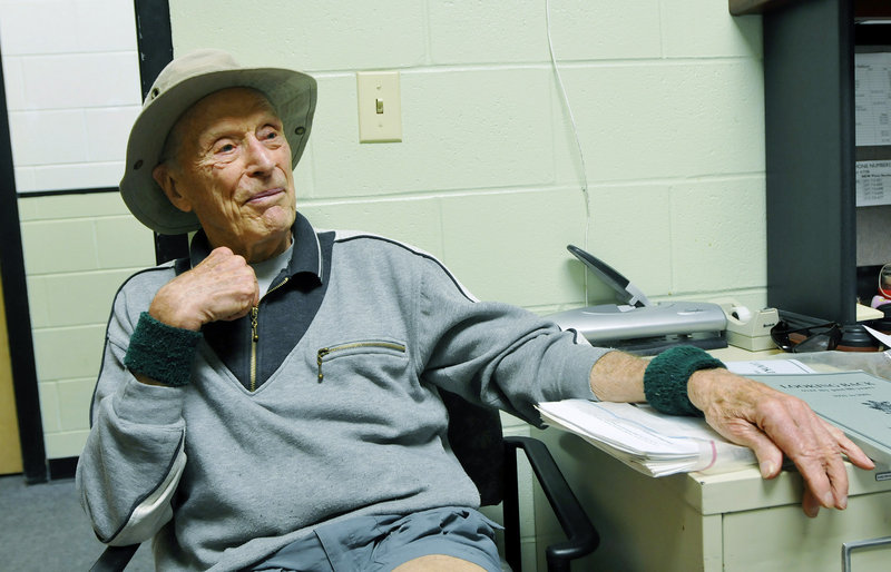 He’s called “Cal” by the staff at the Northern York County YMCA in Biddeford, who fondly admire the Y’s oldest male member as an inspiration.