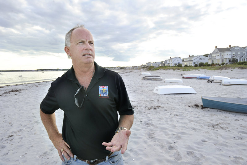 Mic Harris started Save-Our-Beaches to represent the views of those who want to keep Goose Rocks Beach open to unrestricted recreational use by the public. Town officials claim that the beach has been public property since the 1680s and that they have the records to prove it.