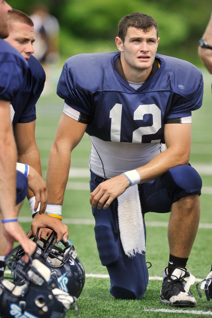 Chris Treister of Cape Elizabeth, a Portland High graduate, could be UMaine s starting quarterback, but will have few other Mainers around him this season.