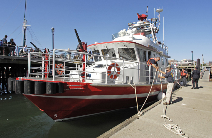 The City of Portland IV hit an underwater object near Fort Gorges on Oct. 15, 2011, in the second of two high-profile and costly accidents involving the 65-foot boat. This year, fireboat crews got high-level training.