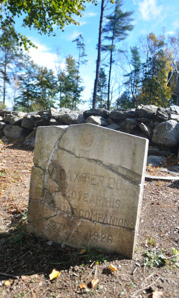 Percival Baxter's pet cemetery on Mackworth Island.