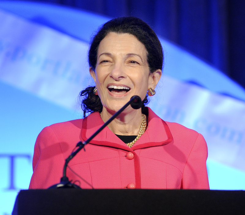 Sen. Olympia Snowe speaks in Portland in October 2011.