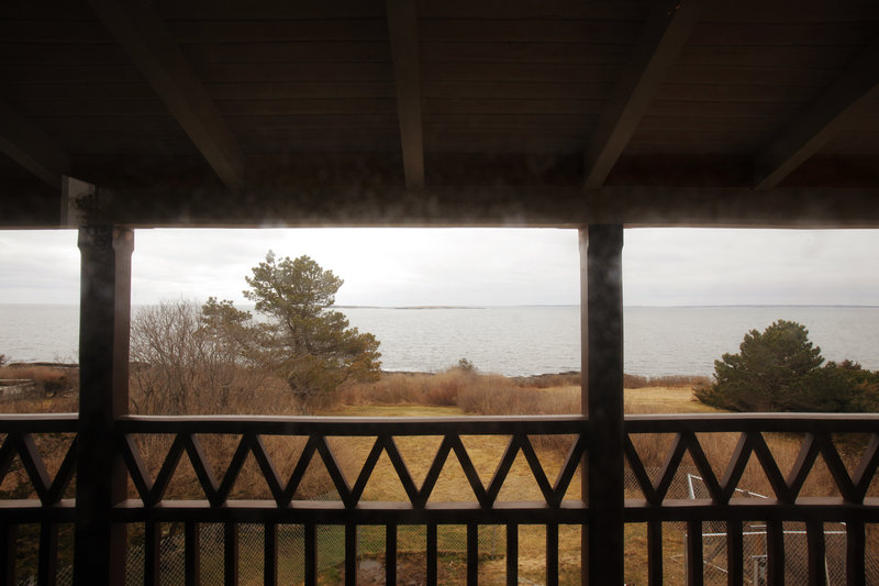 The wraparound porch at Winslow Homer’s studio at Prouts Neck has been restored to the way it appeared when the artist himself sat on it and gathered inspiration from the sea for his paintings, from the end of the 19th century until his death in 1910.