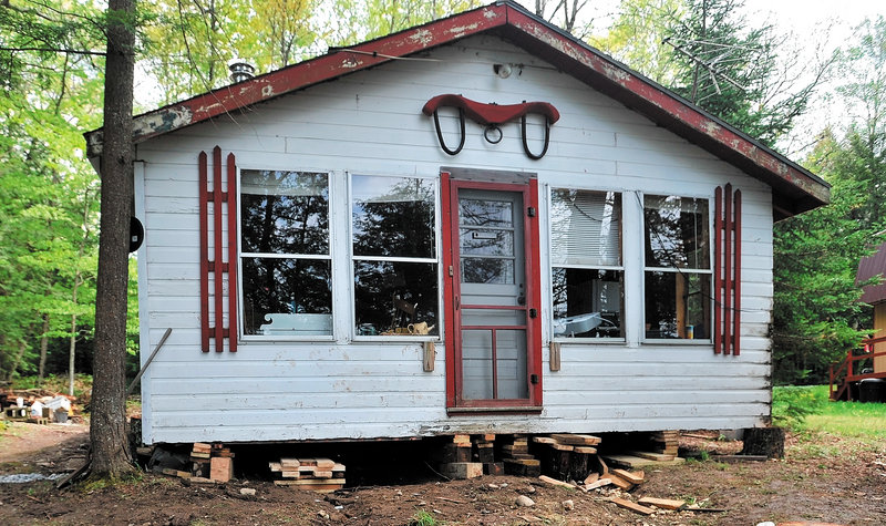 This camp in Albion fell on two men who were working on it, killing one and seriously injuring the other.