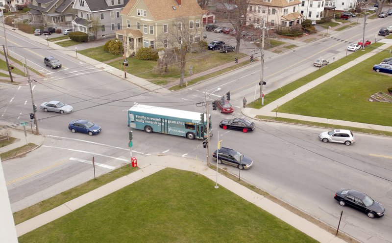 Three proposals to improve the intersection of Brighton Avenue, Deering Avenue and Falmouth Street, near the University of Southern Maine in Portland, will be discussed at a public meeting tonight.