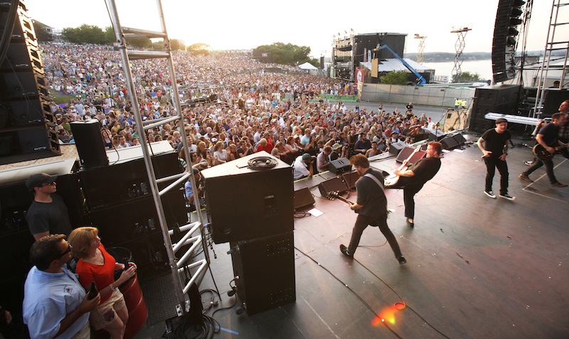 The Dropkick Murphys perform on stage B during the Gentlemen of the Road tour at the Eastern Prom in Portland on Saturday, August 4, 2012.