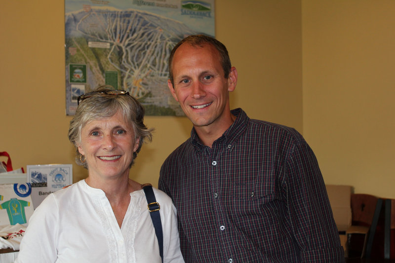 Cancer Community Center board members and cancer survivors Laurie Hyndman and Stephen Wells.