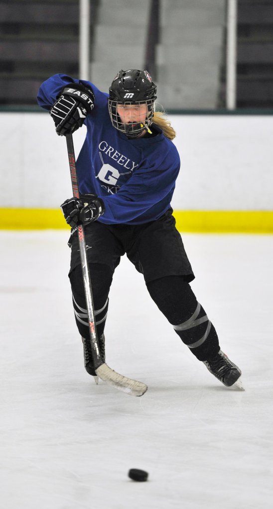 Meg Finlay, a senior forward, missed part of last season because of an injury but has been one of Greely’s top scoring threats since her sophomore year.