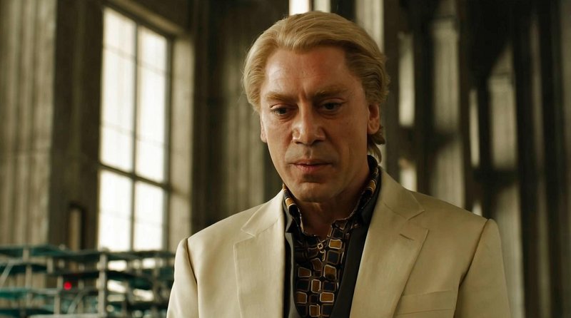 The previous two Bond films had wanted for a worthy villain. Javier Bardem, as a murderous hacker, solves that problem in “Skyfall.”