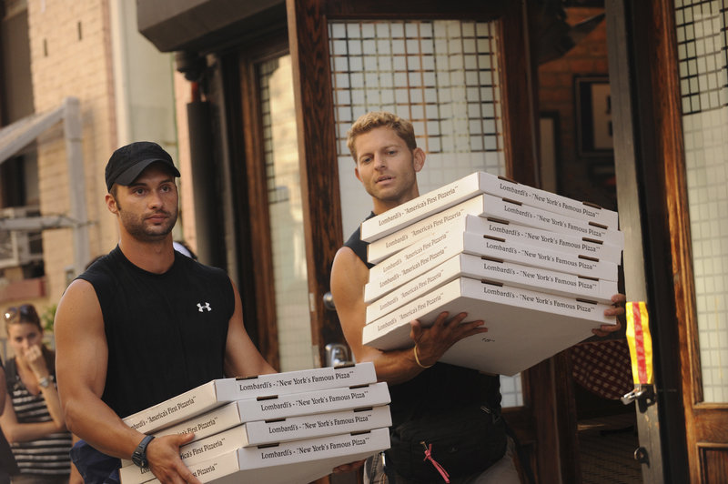 James Davis, left, and Jaymes Vaughan in New York City on the Dec. 9 episode of "the Amazing Race" on CBS. The friends spent more than a month earlier this year filming episodes of "The Amazing Race," but ultimately missed out on the $1 million prize.