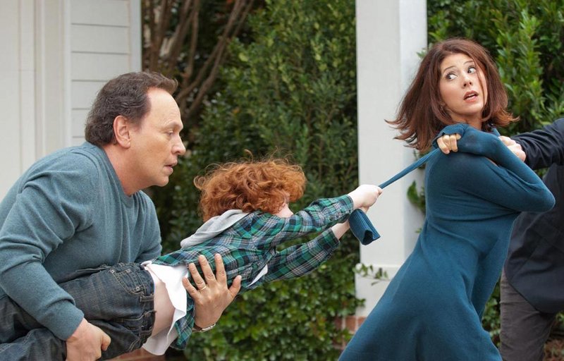 Billy Crystal, Kyle Harrison Breitkopf and Marisa Tomei in “Parental Guidance.”