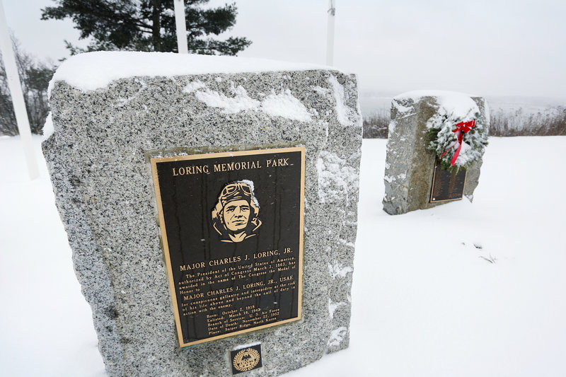 Portland’s Loring Memorial Park was created to honor the memory and valor of Maj. Charles J. Loring. Family members found out this week that wreaths adorning five pillars there apparently were stolen.