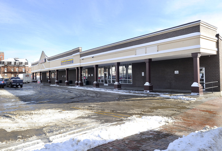 The Roman Catholic Diocese of Portland has purchased this small complex of retail stores at 290 Congress St. in Portland.