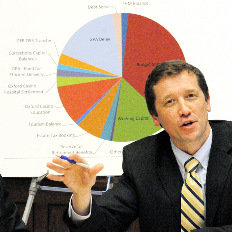 Education Commissioner Steve Bowen answers questions during a news conference on Friday January 11, 2013 in the Cabinet Room of the State House in Augusta.