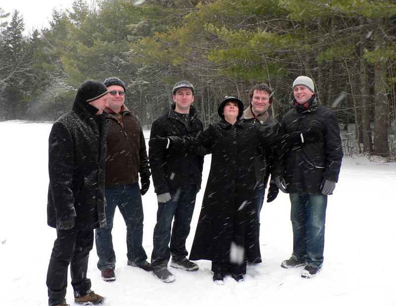 The Cape Breton Island-based family group The Barra MacNeils visit One Longfellow Square in Portland on Friday.