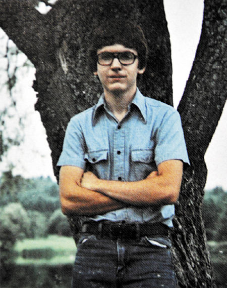 Christopher Knight's 1984 Lawrence High School senior photo, taken from the yearbook.