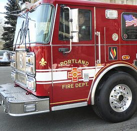 Engine 5 rolls out on a call from the Central Fire Station on Congress Street in February. City councilors said Monday night that they will look to the city's staff to decipher a 523-page analysis of the Portland Fire Department, including a recommendation to hire at least 40 firefighters to reduce overtime costs.