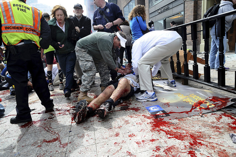 The bombs that ripped through the crowd at the Boston Marathon, killing three and wounding more than 170, were made from pressure cookers and packed with nails and ball bearings to inflict maximum carnage, a person briefed on the investigation said Tuesday.