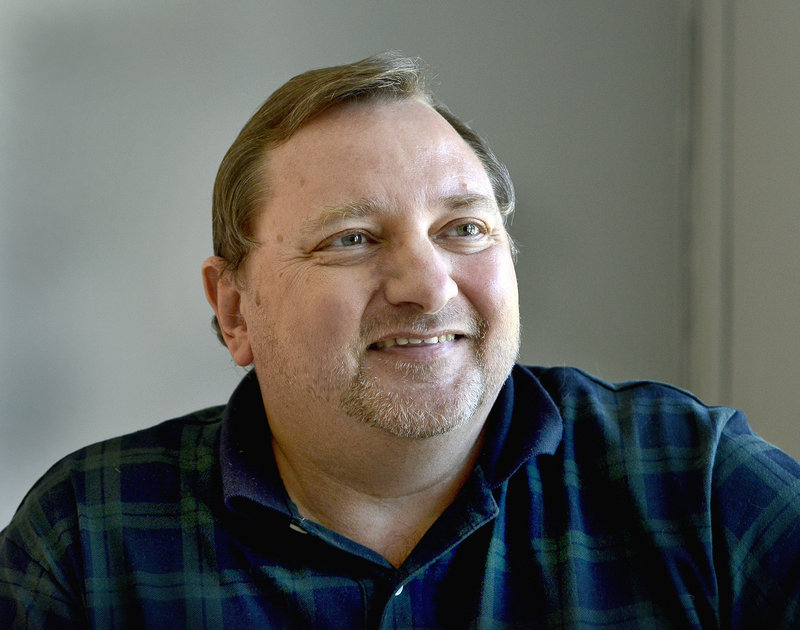 USM professor David Pierson edited a compendium of essays about "Breaking Bad". He is seen here at his USM Portland office Friday, Sept. 20, 2013.