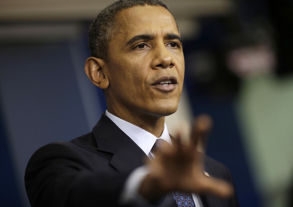 President Obama speaks at the White House Tuesday about the budget and the partial government shutdown. The president said he told House Speaker John Boehner, R-Ohio, that he’s willing to negotiate with Republicans on their priorities, but not under the threat of “economic chaos.”