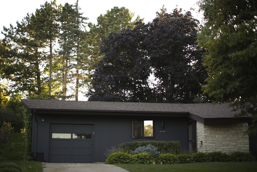 An exterior view of the Charbonneau-Berven ranch home.