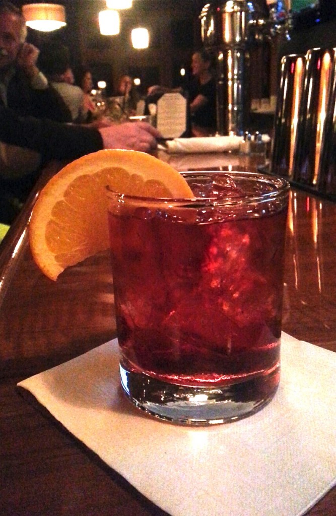 Cherry- and ginger-infused whiskey, one of Dockside’s new house infusions.