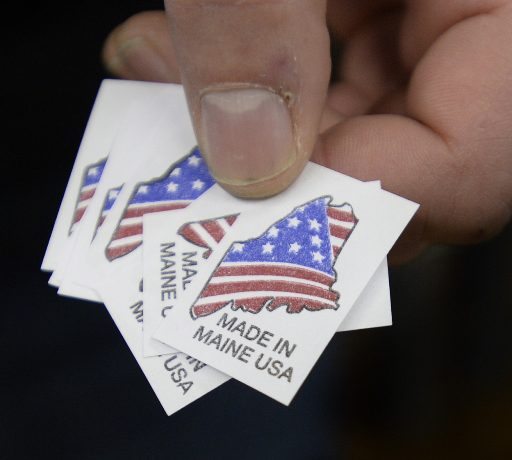 Labels that are sewn into the ultra-light equipment.