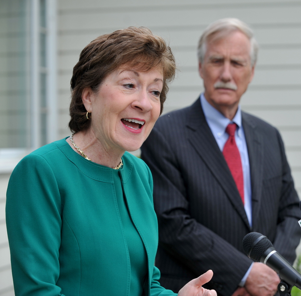 Sens. Susan Collins and Angus King of Maine.