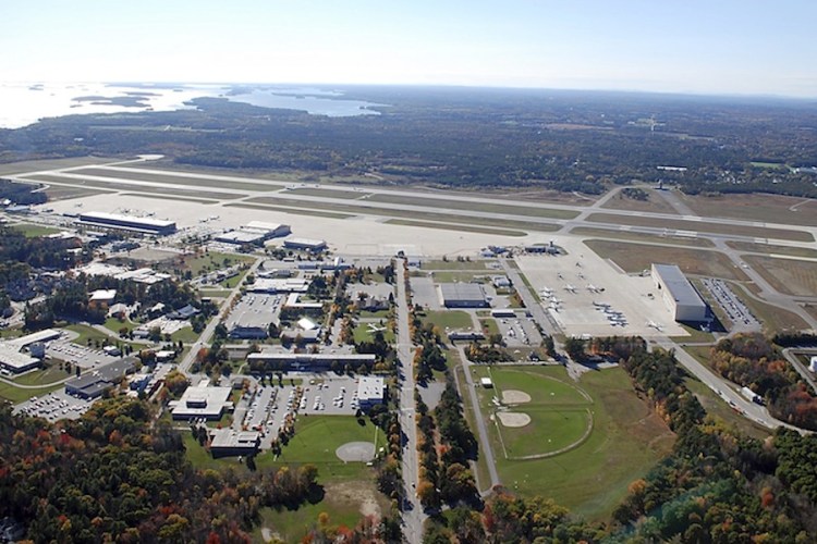 Brunswick Naval Air Station in a 2011 photo. The Navy has been testing for the presence of perfluorinated compounds in groundwater, surface water and sediments on and around the former base.