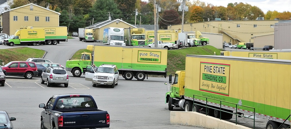 Pine State Trading Co. and the Maine Beverage Co. offices are located at corner of State Street and Ellis Avenue in Augusta. Joe Phelan/Kennebec Journal