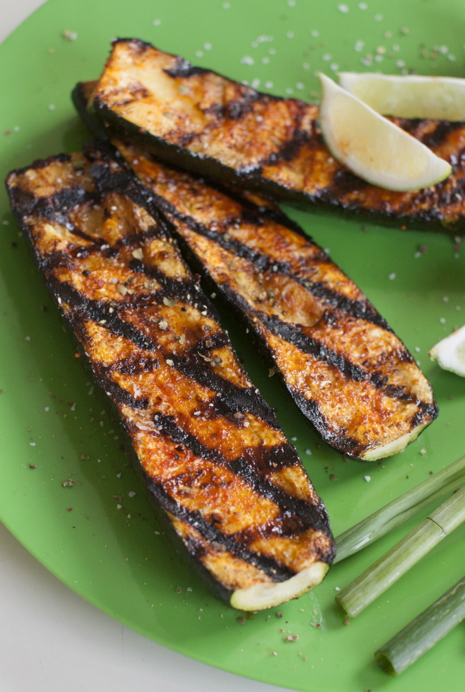 Smoked grilled zucchini.