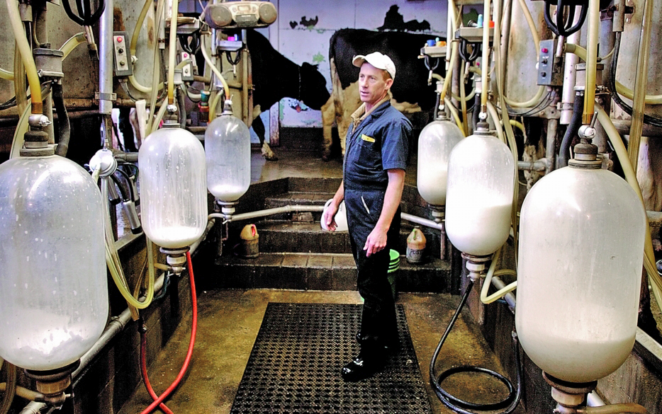 Jeff Bragg, co-owner of Rainbow Valley Farm in Sidney, a supplier to Organic Valley for the past 10 years. Morning Sentinel file photo