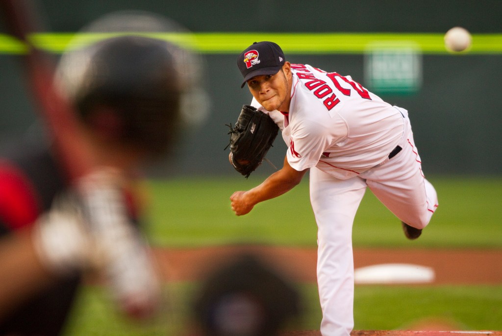 Eduardo Rodriguez thrust himself into consideration for the 2015 Red Sox rotation by dominating during his brief stint with the Sea Dogs after he was obtained in a trade.
Carl D. Walsh/Staff Photographer