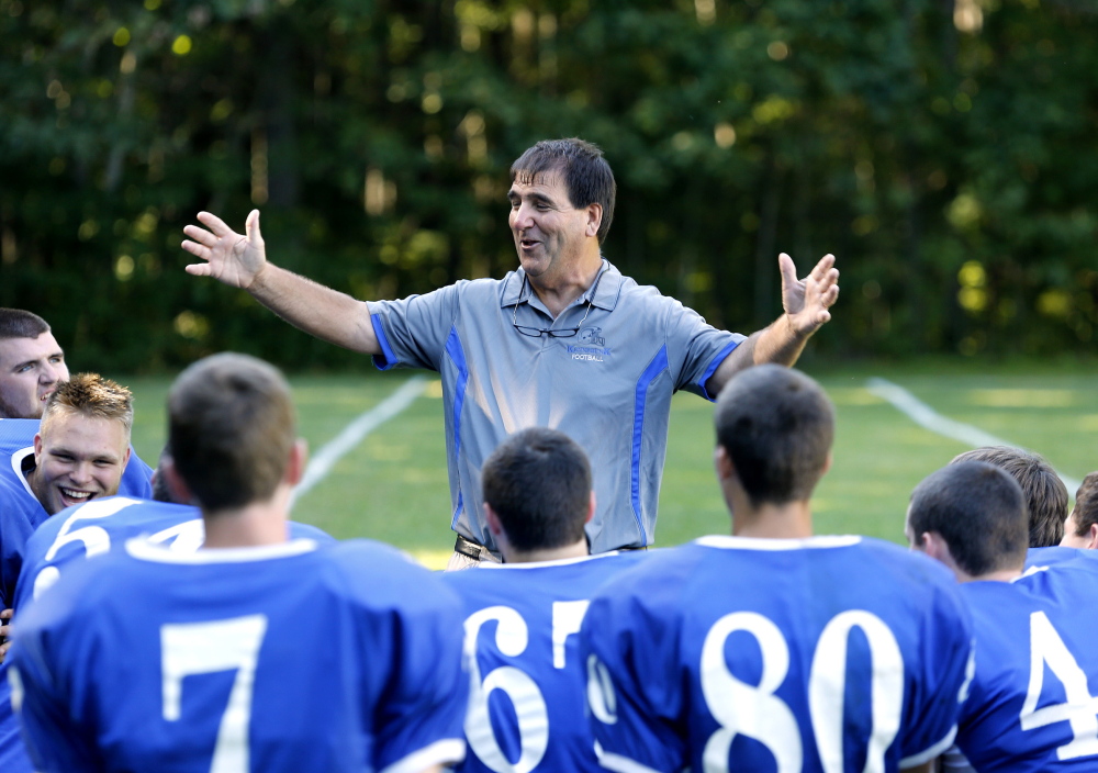 Under Joe Rafferty, seen at the start of the 2014 season, Kennebunk has had success in Class B. But, he said, to play a team like Class A power Thornton Academy, "I’m going to need a big incentive."